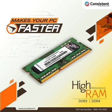 Consistent Ram 2GB DDR3 1600(12800) Laptop Green P5103-P5103