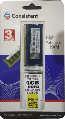 Consistent Ram 4GB DDR3 1600(12800) Laptop Green P5105-P5105