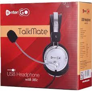Enter Headphone With Mic Ego-TalkMate Black & Silver P4997
