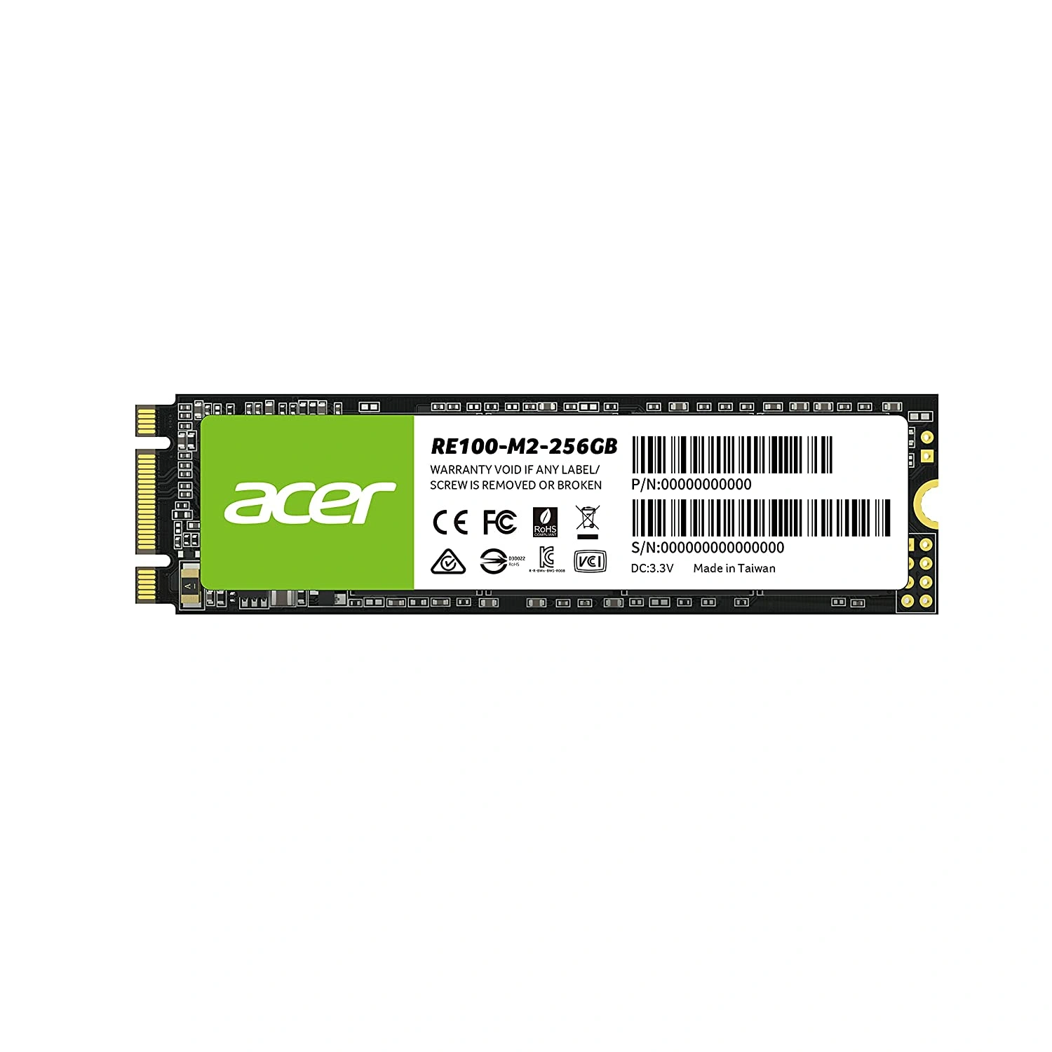 Acer Ssd Internal Sm.2 Re100 256Gb Green	P4402-P4402