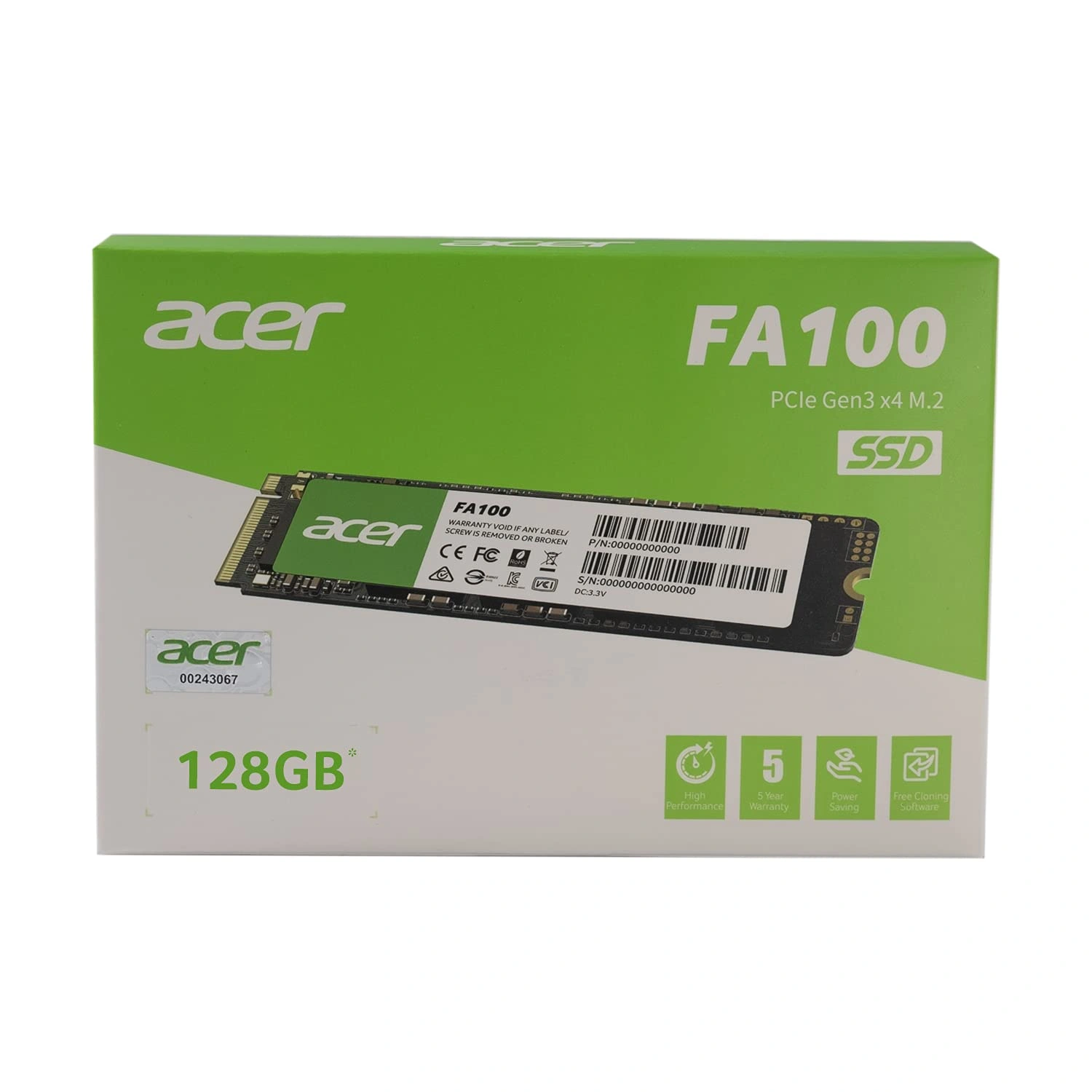 Acer Ssd NVMe Fa100 128Gb Green P4404-P4404