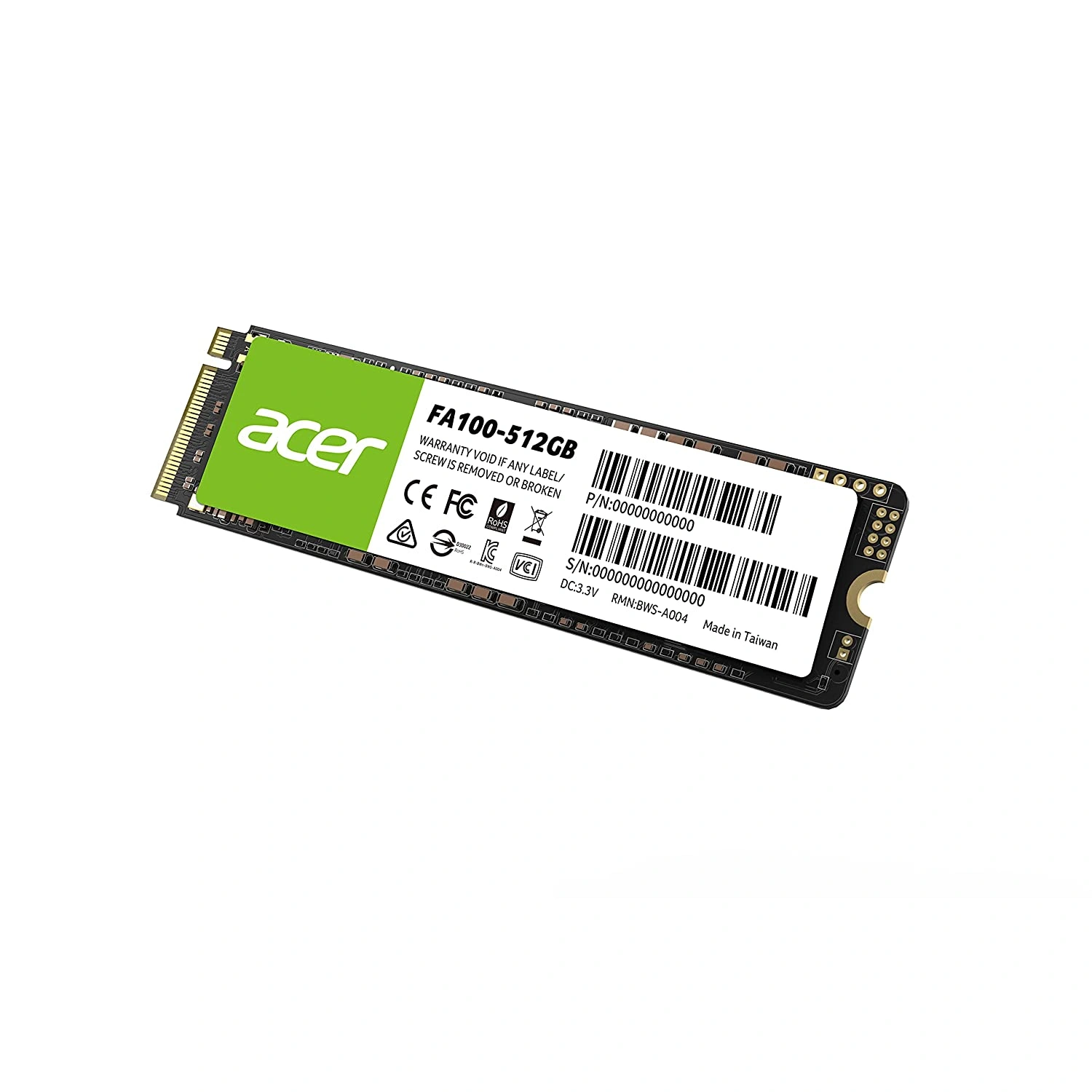 Acer Ssd NVMe Fa100 512Gb Green	P4406-1