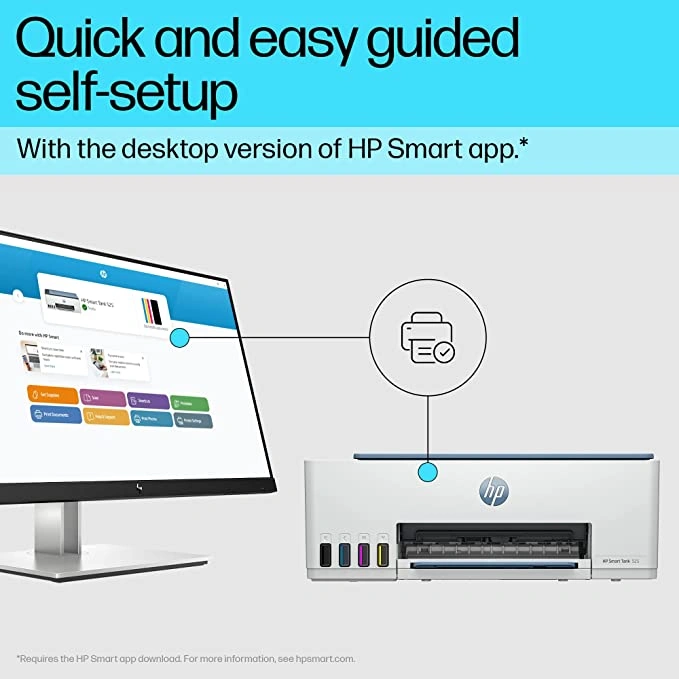 HP Printer Smart Tank 525 AIO Blue P10195-3