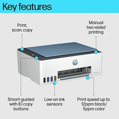 HP Printer Smart Tank 525 AIO Blue P10195-1