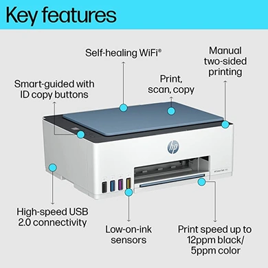 HP Printer Smart Tank 585 Wifi Dark Blue P10196-1