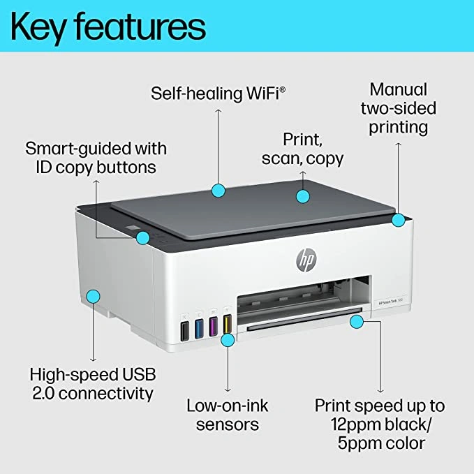 HP Printer Smart Tank 580 wifi P10194-2