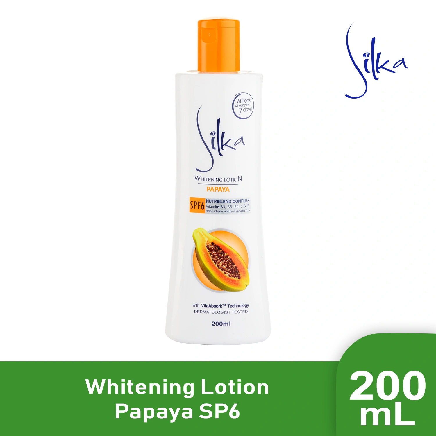 Silka Lotion Skin Whitening Spf6 Papaya 200ml Nccc Online Store