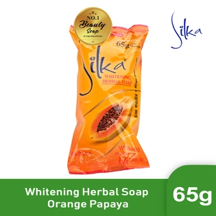 Silka Whitening Herbal Soap Papaya Orange Pillow Pack 65g