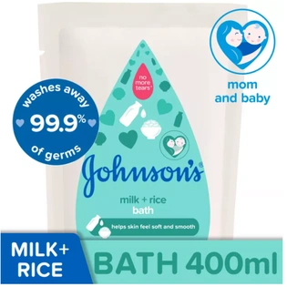 Johnson & Johnson Baby Wash Milk + Rice Bath Refill 400ml