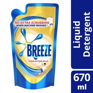 Breeze Liquid Detergent Stain Action Bula Refill 670ml