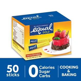 Equal Sweetener Gold Zero Calorie Sticks 50s