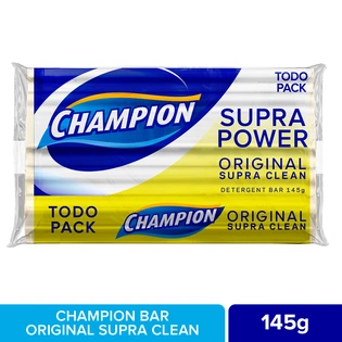 Champion Detergent Bar Supra Clean Todo Pack 145g