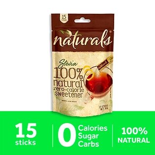Naturals Stevia 100% Zero Calorie Sweetener 2gx15s