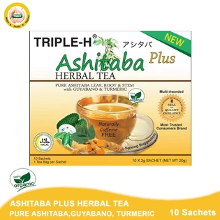 Triple H Ashitaba Herbal Tea Plus with Guyabano & Turmeric 2gx10s