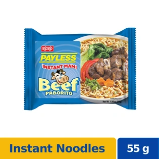 Payless Instant Mami Beef Paborito Pouch 55g