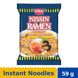 Nissin Ramen Instant Noodles Spicy Seafood Flavor 59g