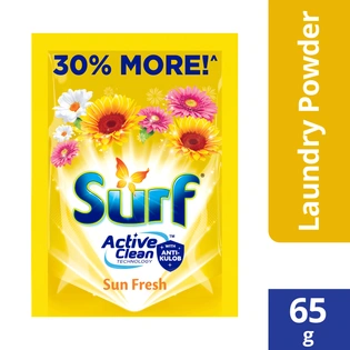 Surf Powder Detergent Sun Fresh 65g Sachet