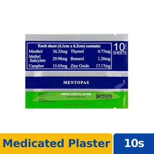 Mentopas Medicated Plaster 10s