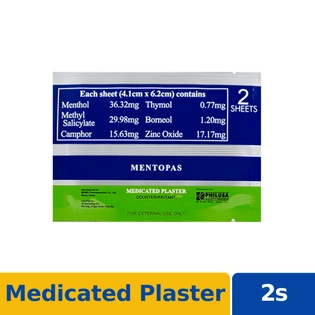 Mentopas Medicated Plaster 2s