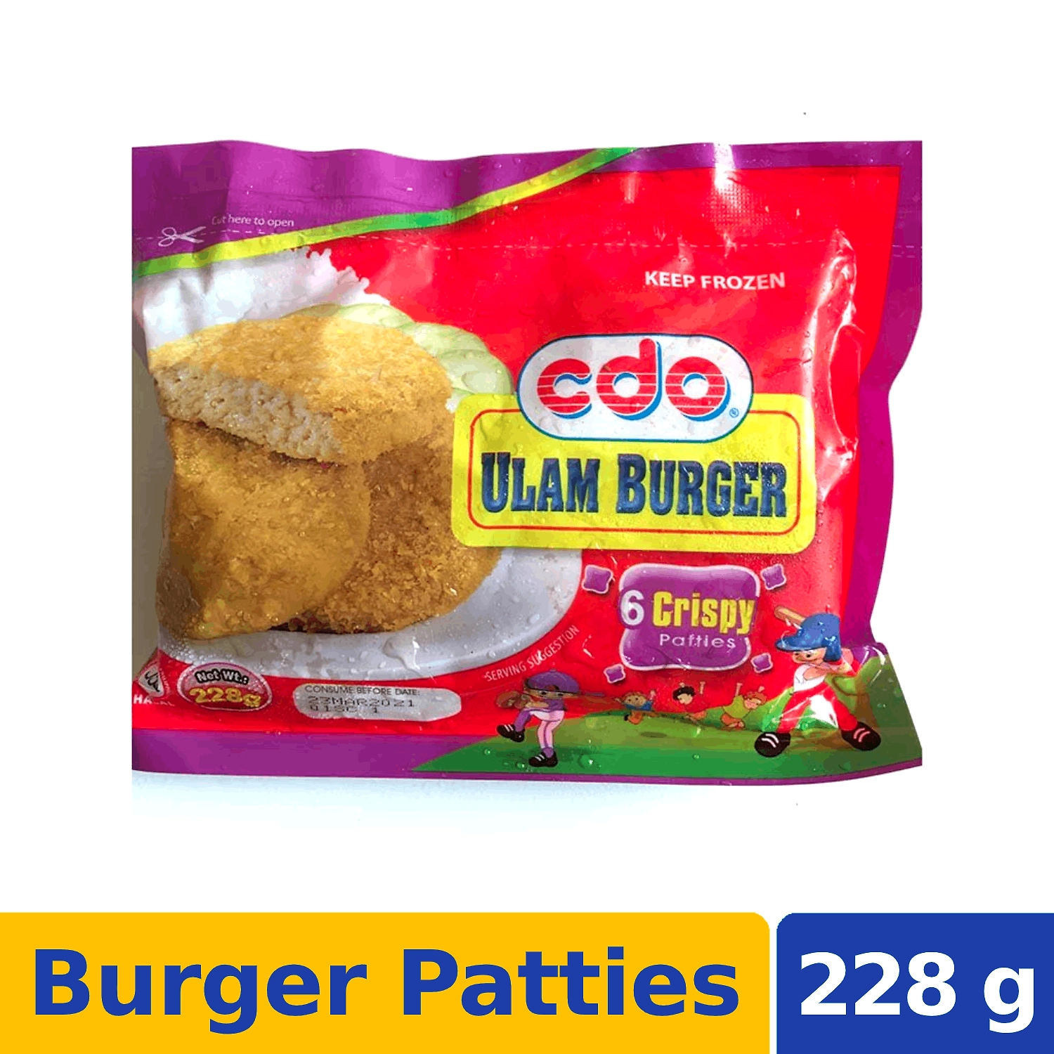 Cdo Ulam Burger Crispy Patties 6s 228g Nccc Online Store