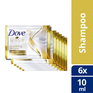 Dove Shampoo Nourishing Oil Care Gold 10mlx6s