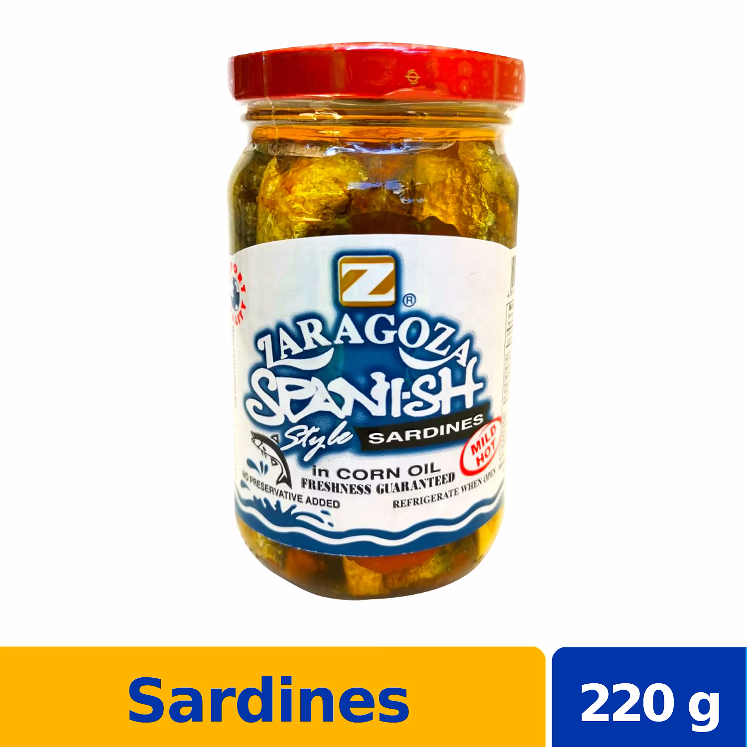 Zaragoza Spanish Sardines in Corn Oil Mild Hot 220g NCCC Online Store