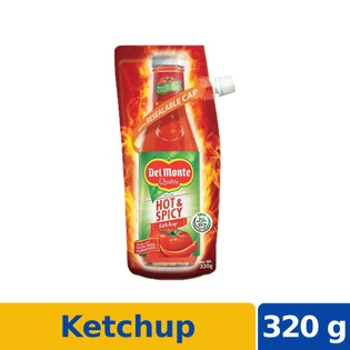 Del Monte Hot & Spicy Ketchup Stand-up Pouch with Spout 320g