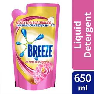 Breeze Liquid Detergent Rose Gold Perfume 650ml