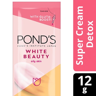 Pond's White Beauty Super Cream Detox Moisturizer for Oily Skin 12g