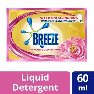 Breeze Liquid Detergent with Rose gold Perfume 60ml Sachet