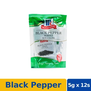 McCormick Black Pepper Whole Sup 60gx12s