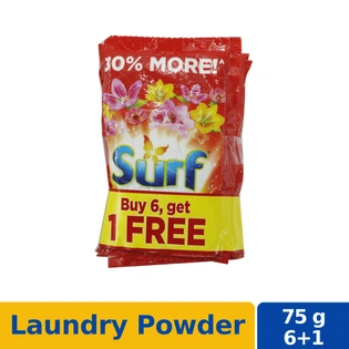 Buy 6+1 Surf Powder Detergent Cherry Blossom 75g Sachet