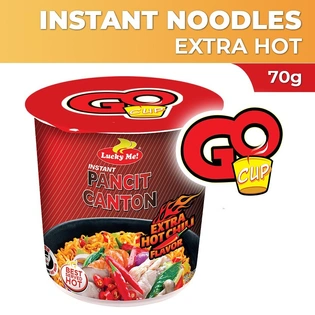 Lucky Me! Pancit Canton Instant Noodles Extra Hot Chili Go Cup 70g