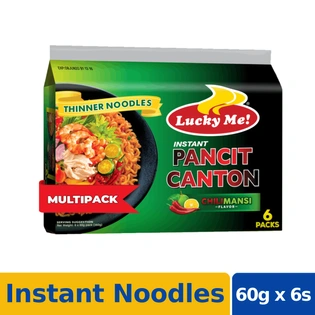 Lucky Me! Pancit Canton Instant Noodles Chilimansi Multipack 60gx6s