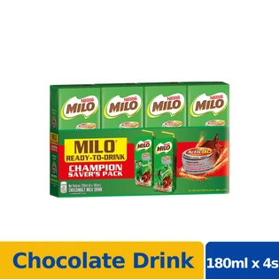 Milo Ready to Drink Savers Pack 180mlx4s @P80