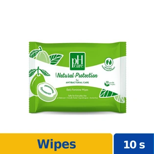 PH Care Daily Feminine Wipes Natural  Protection 10s