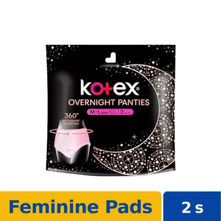 Kotex Overnight Panties Large 2s