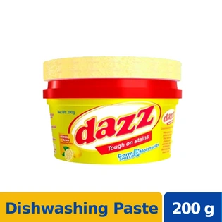 Dazz with Is-Is Power Granules Dishwashing Paste Lemon with Sponge 200g