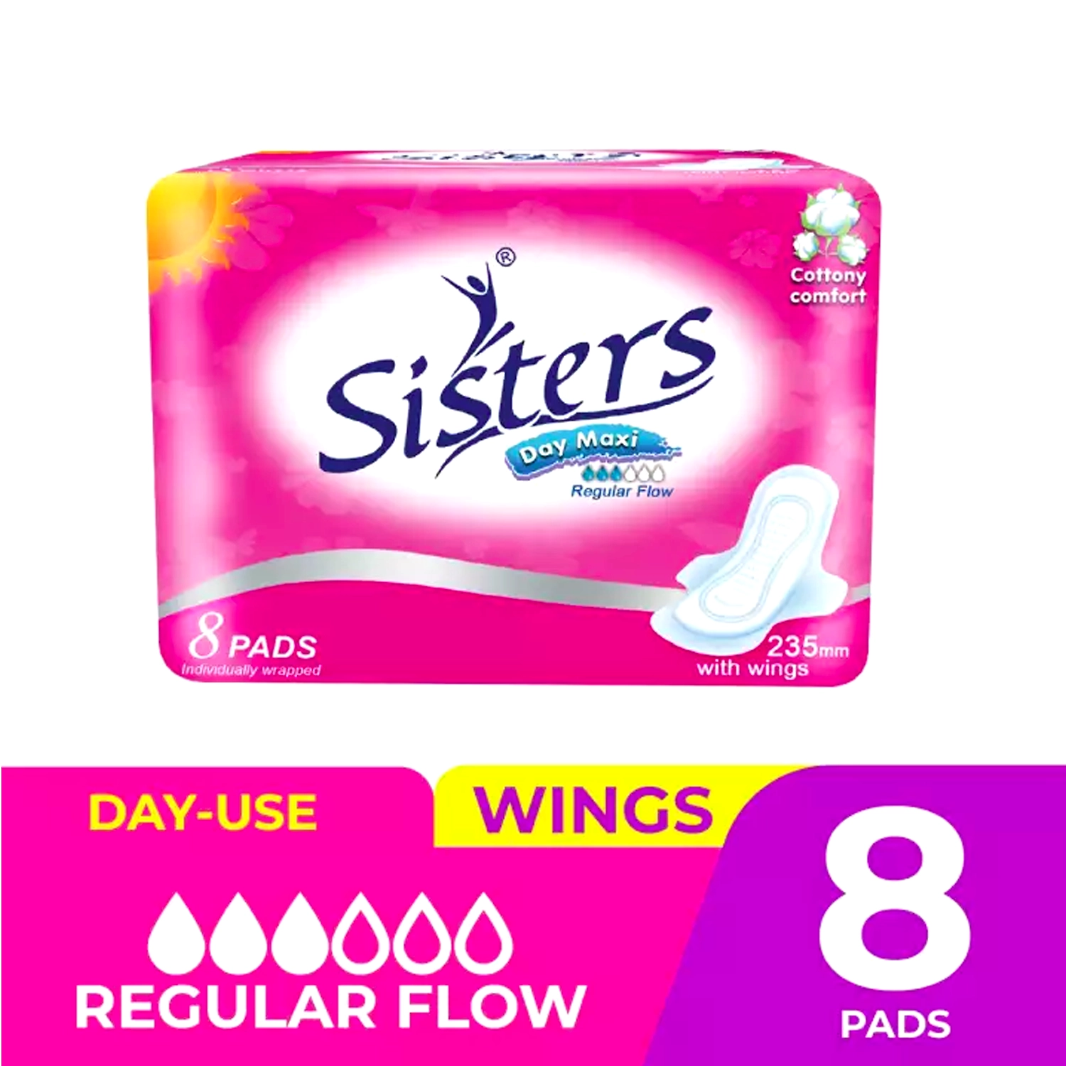 Sisters Napkin Day Use Silk Floss Slim with Wings with Supergel 8s ...