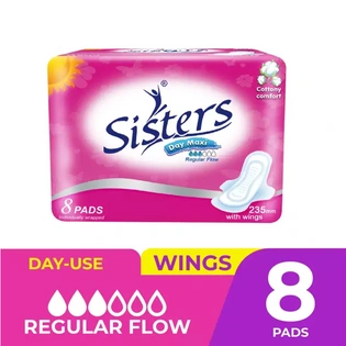 Sisters Napkin Day Use Silk Floss Slim with Wings with Supergel 8s