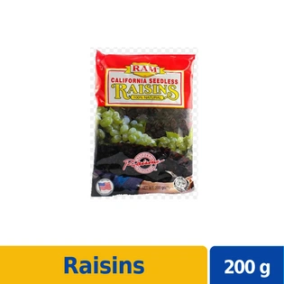 Ram California Seedless Raisins 200g