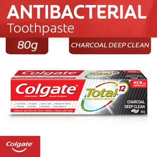 Colgate Toothpaste Total 12 Charcoal Deep Clean 80g