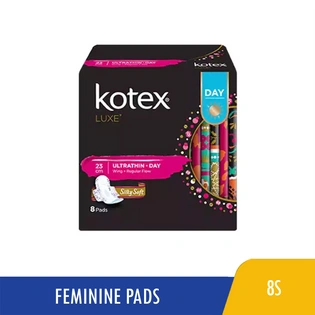 Kotex Luxe Silky Soft Ultrathin Day with Wing Regular Flow 23cm 8s