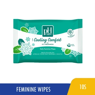 PH Care Daily Feminine Wipes Cooling Comfort 10s