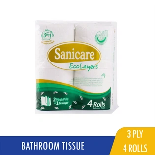 Sanicare Bathroom Tissue 3Ply 600 sheets 4Rolls