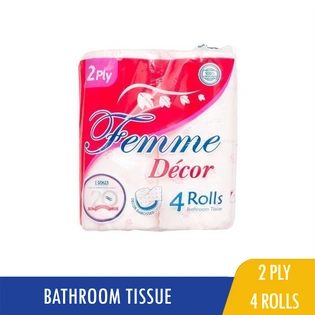 Femme Micro Emb.Bathroom Tissue 2Ply 4s