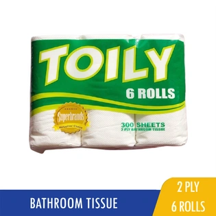 Toily Bathroom Tissue 2Ply 6 Rolls
