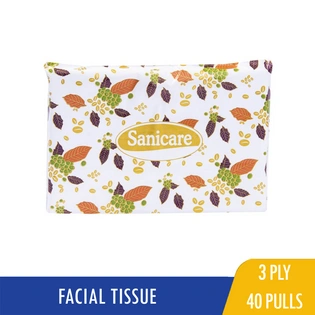 Sanicare Facial Tissue Travel Pack 3Ply x 40Pulls