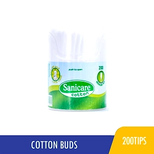 Sanicare Cotton Buds 200 Tips Can