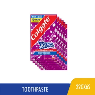 Colgate Toothpaste Fresh Confidence with Cooling Crystals Spicy Fresh Twin Pack 22gx6s